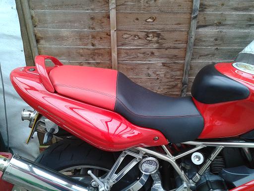 BLACK STITCH CUSTOM 91-98 FITS DUCATI SUPERSPORT 900 SS LEATHER SEAT COVER 