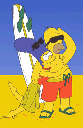 HomerMargeBeach.gif