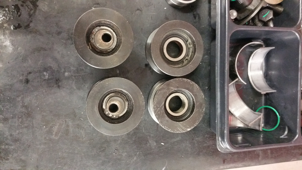 Found some replacement belt tension rollers that weren&#039;t rusty