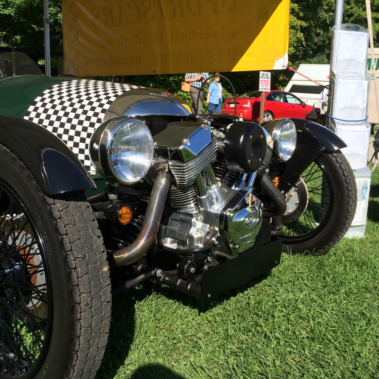 More from Rd America vintage car weekend, 3 wheeler Morgan, IIRC