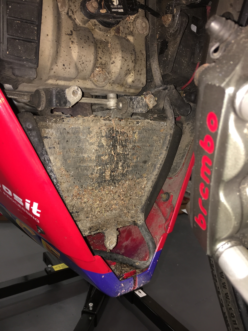 Photo "Clogged oil cooler" in the album "1098S rebuild" by Jonesy51