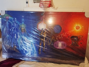 Self-Scientific Alpha Stretched Canvas + holographic certificate of authenticity