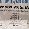 Gold leaf false profits certificate