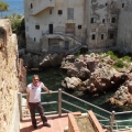 Bathing area below the hotel