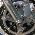 This is my Triton full width single sided 4 leading shoe front brake.