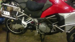 Fire from race-exhaust
