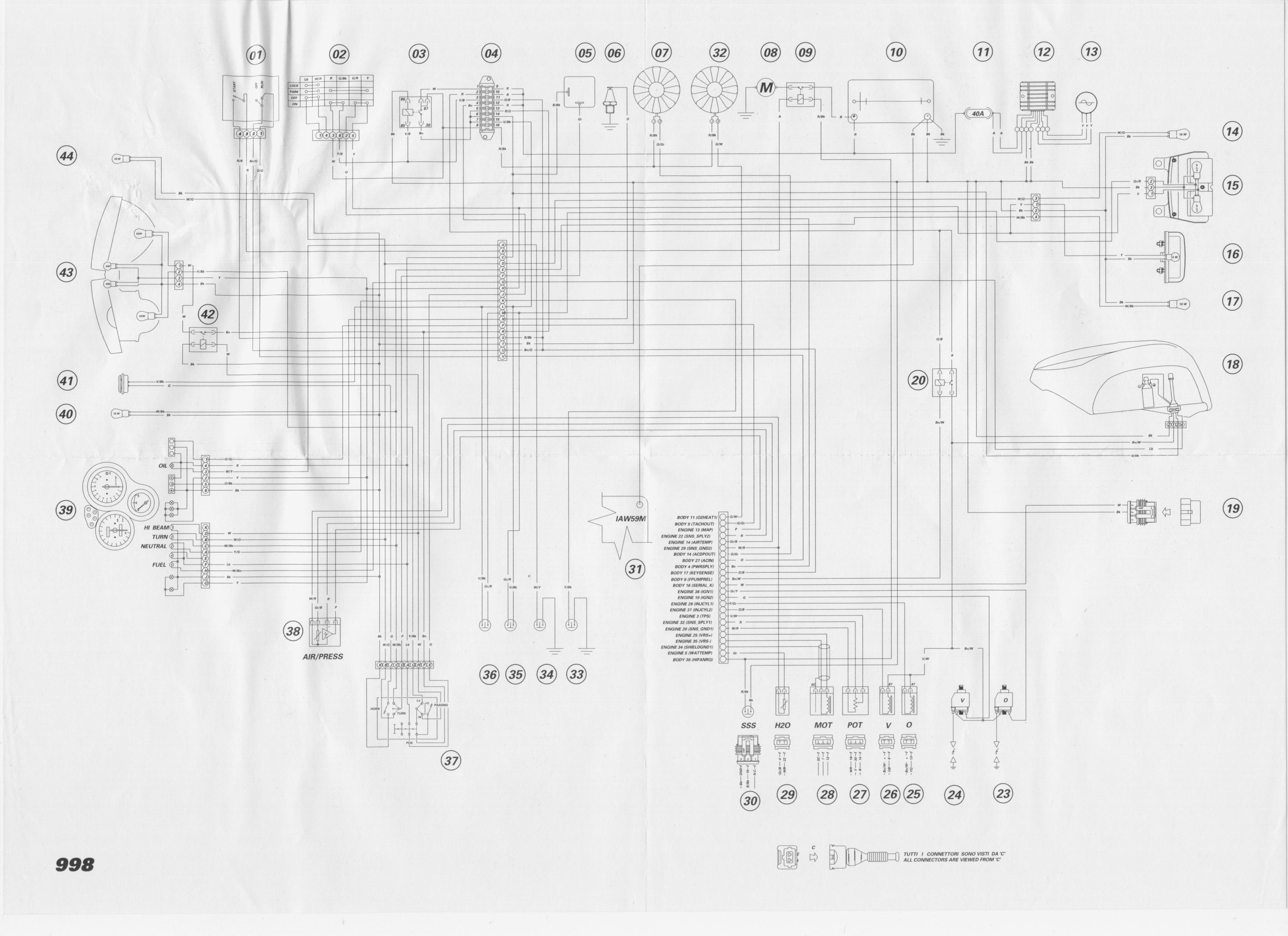 998 - /996r Wiring Schematic | Page 2 | Ducati Forum